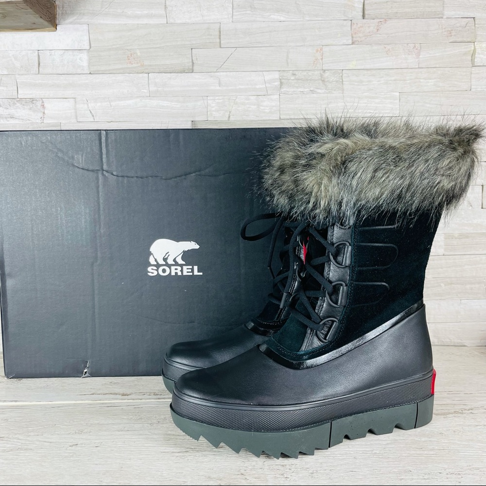 COPY - Sorel Joan Of Arctic Next size 10 Black Faux Fur Waterproof Snow Boot NE…